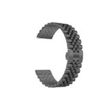 CoverZone Apple Watch 42 mm Parlak Metal Klipsli Siyah Kordon