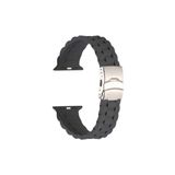 CoverZone Apple Watch 5 42-44 mm Uyumlu Metal Toka Delikli Panoply Silikon Gri Kordon