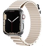 CoverZone Apple Watch 5 42-44 mm Uyumlu Parçalı Çizgili Denouement Krem Kordon