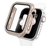 Coverzone Apple Watch İle Uyumlu 10 11 İle Uyumlu 46 Mm Özel Üretim Işıltılı Lüks Şık Darbe Emici Zarif Elmas Taşlı Kasa Ve Ekran Koruyucu Kılıf İnci