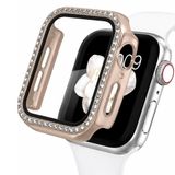 Coverzone Apple Watch İle Uyumlu 7 8 9 İle Uyumlu 41 Mm Özel Üretim Işıltılı Lüks Şık Darbe Emici Zarif Elmas Taşlı Kasa Ve Ekran Koruyucu Kılıf İnci