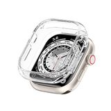 Coverzone Apple Watch Ultra 49mm Tam Koruyucu Kılıf - Köşeleri Kapatan Şeffaf PC Çerçeve