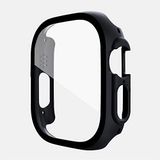 Coverzone Apple Watch Ultra ile uyumlu 49mm ile uyumlu Ekran Koruyuculu PC Çerçeve Tam Koruyucu Kılıf, Watch Ultra 49mm için Köşeleri Kapatan Ekran Koruyucu