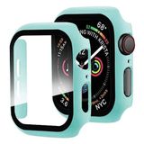 Coverzone Apple Watch uyumlu 360 Derece Koruma Watch Seri 1 2 3 4 5 6 7 8 SE Ultra 38mm 40mm 42mm 44mm Kasa ve Ekran Koruyucu (38mm Turkuaz)