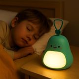 Coverzone Avokado Tasarımlı Gece Lambası – 3 Kademeli Işık Ayarı, RGB Atmosfer Modu, USB Şarjlı, Taşınabilir Silikon Bebek Uyku Işığı, Yumuşak Gece Aydınlatması, Bebek–Çocuk Odası İçin (Turkuaz)