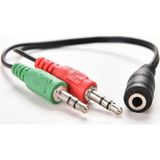 Coverzone Bilgisayar Için 3.5 mm Aux Mikrofon Kulaklık Birleştirici Aux Splitter Kablo
