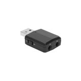 Coverzone Bluetooth 5.0 Ses Verici Alıcı Adaptör 3in1 USB Audio TV PC AUX Kablosuz Dönüştürücü | ZR1140