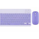 Coverzone Bluetooth Özellikli Şarjlı Klavye ve Pilli Mouse Seti Kablosuz Bağlantılı Kompakt Tasarım Günlük Ofis Ev Çalışma ve Bilgisayar Kullanımı İçin Klavye Mouse Seti 25cm x 15cm (Mor)