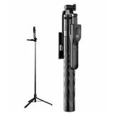 Coverzone Bluetooth Selfie Çubuğu ve Tripod, Çift LED Dolgu Işıklı, 360° Dönebilen Telefon Tutucu, Uzaktan Kumandalı, Maksimum 175cm, Katlanabilir Vlog Canlı Yayın Fotoğraf Video Çekim Standı | K28P