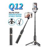 Coverzone Bluetooth Selfie Stick Tripod - 360° Döner, 215-730Mm Ayarlı, Alüminyum Alaşım, Katlanabilir | Q12