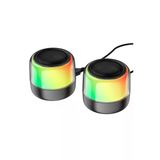 Coverzone Borofone Çiftli RGB Işıklı Kablolu veya Kablosuz Stereo Speaker Bluetooth Taşınabilir Hoparlör BP12