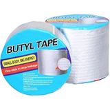 Coverzone Butyl Tape Su Geçirmez Yalıtım Bandı Güçlü Yapışkanlı Alüminyum Kaplı Çatı Oluk Boru Tamir Bandı Sızdırmazlık Bandı Çatlak Kapama İzolasyon Su Kaçak Önleyici En 10cm (Gri - 5 Metre)