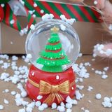 Coverzone Çam Ağacı Masaüstü Pilli Işıklı Cam Küre Aydınlatma Dekoratif Hediyelik Yılbaşı veya Doğum Günlerine Özel Tasarım Noel Ağacı 6cm x 4cm No:4