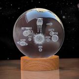 Coverzone Cam Küre Işıklı Göz Yormayan Universe View Motifli Masaüstü Aydınlatma Gece Lambası Dekoratif Çocuk Odası Salon Yatak Odası Lamba 6cm x 6cm (Universe View)