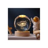 Coverzone Cam Küre Işıklı Masaüstü Aydınlatma Oda Ve Salon Gece Lambası Dekoratif 6Cm X 6Cm Milky Way