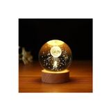 Coverzone Cam Küre Işıklı Masaüstü Aydınlatma Oda Ve Salon Gece Lambası Dekoratif 6Cm X 6Cm To The Moon