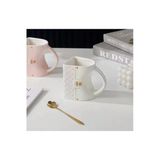 Coverzone Çanta Tasarımlı Seramik Kaşıklı Kupa Mug Çay Kahve Isıya Dayanıklı Dekoratif Hediyelik 400 Ml