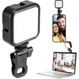 Coverzone Cep Telefonu Dolgu Işığı Canlı Yayın Için Mini Taşınabilir Kısılabilir Yüksek Parlaklık Dolgu Işığı Selfie Işık Paneli Kıskaçlı Telefon ve Notebook Tutucu Youtuber Yayıncı Işığı Ay-49