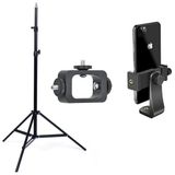 Coverzone Cep Telefonu Montaj Adaptörü, Canlı Yayın/Fotoğrafçılık Işık Yayıncı Için Vidalı Evrensel Cep Telefonu Tutucu, Cep Telefonu için Tripod (O-STD1 Tutucu + Tripod)
