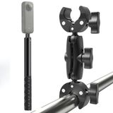 Coverzone Çift Başlı Superclamp Gidon Montaj & 150cm Görünmez Selfie Çubuğu, Insta360 X3, X2, X4, X5, ONE RS, GO 3, One X, Evo ile Uyumlu, Alüminyum Çubuk, 1/4, 360"° Ayarlanabilir