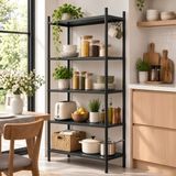 CoverZone Çok Amaçlı Tekerlekli Metal Raf, Mutfak Banyo Ofis Düzenleyici, 4 Askılı Geniş Organizer - 100x40x160
