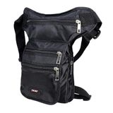Coverzone Çok Gözlü Seyehat Spor Kullanımına Uygun Bel Bacak Omuz Göğüs Cepli Çok Bölmeli Motosiklet Bisiklet Yürüyüş ve Kamp Kullanımına Uygun Outdoor Çok Amaçlı unisex Kadın ve Erkek Çanta Siyah