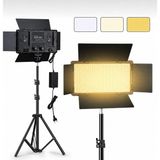Coverzone Coverzone Pro LED Işık + Döküm Tripod Seti / 2 Batarya Dahil, Youtube ve Kick Yayınla - Çok Renkli