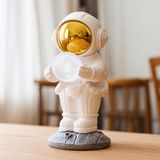Coverzone Dekoratif Işıklı Astronot Figür Masa Lambası – Kablosuz Pilli Model, ABS Gövde, 16cm Yükseklik, Şık ve Modern Masa Üstü Dekor, Ofis, Çocuk Odası, Çalışma Masası için Uygun (Gold)
