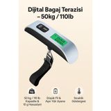 Coverzone Dijital Bagaj Terazisi 50kg/110lb Kapasiteli, LCD Ekranlı, 10g Hassas, Seyahat için | DWS-09