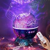 Coverzone Dinozor Yumurtası Gece Masa Lambası Bluetooth Hoparlör Led Lamba Galaxy Projektör Led Işık Yatak Odası İç Mekan Aydınlatma Dekoratif Işık 16cm x 12cm K890 Mavi