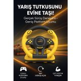 Coverzone Direksiyon Seti – 180° Dönüş, Çift Motor Titreşim, Pedal Ve Vitesli Oyun Direksiyonu | Pxn V3 Pro