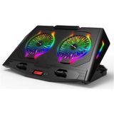 Coverzone Dizüstü Bilgisayar Notebook Soğutucu Laptop Stand Rgb Renkli Oyuncu Laptoplarına Özel 2 Büyük Fanı Ile Hızlı Soğutma 2 USB Girişli Fonksiyonel Çok Amaçlı Telefon Tutucu Özellikli N10 - 12 V / Altın