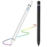 Coverzone Dokunmatik Kalem iPad ile Uyumlu Telefonlar ile Uyumlu Hassas Uçlu Özel İletken Bakır Malzeme Uçlu Active Capacitive Aliminyum Gövde BKR1 (BEYAZ)
