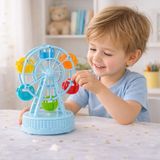 Coverzone Dönme Dolap Müzik Kutusu, 10 x 16cm, Kurmalı Melodili Ferris Wheel Müzik Kutusu, Pasta Üstü Doğum Günü Süsü, Çocuk Odası Dekoru, Dönen Oyuncak, Saklama Bölmeli Dekoratif | MK87 (Mavi)