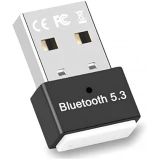 Coverzone Dual Mode Bluetooth 5.3 USB Adaptör Dongle – Bilgisayar için Bluetooth Alıcı Verici, USB Dongle Adaptör PC Laptop, Kulaklık Hoparlör Klavye Mouse Gamepad Bağlantı Aparatı 15m | ZR770