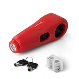 Coverzone Elektrikli Scooter Fren Kilidi Scooter Gidon Alarm Kilit Fren Gaz Kavrama Anti Hırsızlık Koruma Güvenlik Emniyet Kilidi Motosiklet Alarm MTR-503 (Kırmızı)