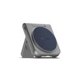 Coverzone Energea Qi2 Sertifikalı 17.5W 2’si 1 Arada Kablosuz Şarj Cihazı – 2.5W Apple Watch ile uyumlu Dahili Şarj, iPhone ile uyumlu 15W Hızlı Şarj, Ultra İnce 16mm Taşınabilir Stand, MagDuo, Gri
