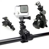 Coverzone Evrensel Alüminyum Alaşımlı Aksiyon Kamerası Montaj Kelepçesi, 360° Döner, Motosiklet ve Bisiklet – GoPro HERO 11/10/9/8/7/6/5, Insta360, AKASO, Dji Osmo Action, Pocket ile Uyumlu, Siyah