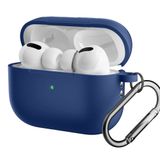 Coverzone For AirPods Pro 2 ile uyumlu Kılıf Silikon Tam Koruma Kancalı Anahtarlık Comely For Apple Airpods Pro 2 ile Uyumlu Silikon Kılıf Lacivert