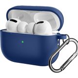 CoverZone For Airpods Pro 2 ile Uyumlu Kılıf Silikon Tam Koruma Kancalı Anahtarlık Comely Silikon Kılıf - Lacivert