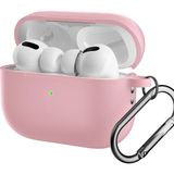 CoverZone For Airpods Pro 2 ile Uyumlu Kılıf Silikon Tam Koruma Kancalı Anahtarlık Comely Silikon Kılıf - Pembe