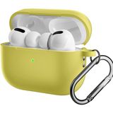 CoverZone For Airpods Pro 2 ile Uyumlu Kılıf Silikon Tam Koruma Kancalı Anahtarlık Comely Silikon Kılıf - Sarı