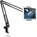 Coverzone Fotoğraf ve Video Çekim Standı 360 Derece Dönebilen Youtuber Twitch Yayıncı Standı Multi Fonksiyonel Kıskaçlı Mandanlı Kolay Kurulum Sıra Masa Dolap (Tablet Tutucu 4-11inç)