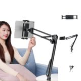 Coverzone Fotoğraf ve Video Çekim Standı 360 Derece Dönebilen Youtuber Twitch Yayıncı Standı Multi Fonksiyonel Kıskaçlı Mandanlı Kolay Kurulum Sıra Masa Dolap (Tablet Tutucu 4-13 inç)