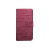 Coverzone Galaxy A02s Standlı Kartvizitli Ve Para Gözlü Kumaş Desen Cüzdan Kılıf Koyu Pembe