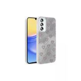 Coverzone Galaxy A35/A55 İle Uyumlu Figürlü Ponti Silikon Telefon Kılıfı Gümüş Kalp