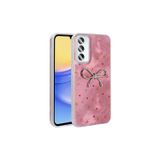 Coverzone Galaxy A35/A55 İle Uyumlu Figürlü Ponti Silikon Telefon Kılıfı Pembe Kurdele