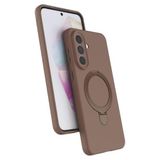 Coverzone Galaxy A57 ile uyumlu Kılıf MagSafe ile uyumlu Z-Samara Kapak Wireless Şarj Özellikli Stand Olabilen A57 kilif Çöl Titanyumu