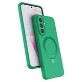 Coverzone Galaxy A57 ile uyumlu Kılıf MagSafe ile uyumlu Z-Samara Kapak Wireless Şarj Özellikli Stand Olabilen A57 kilif Yeşil