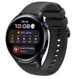 CoverZone Galaxy Gear S3 Uyumlu Termoplastik Perforated Siyah Kayış Kordon